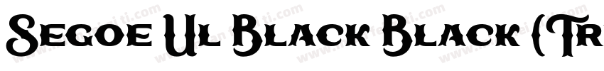Segoe Ul Black Black (TrueType)(西方)字体转换